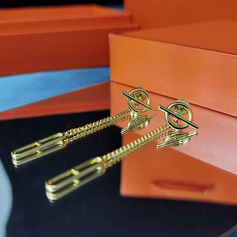エルメス ファランドール コピー 18K ローズゴールドピアス 3色 H219592B00